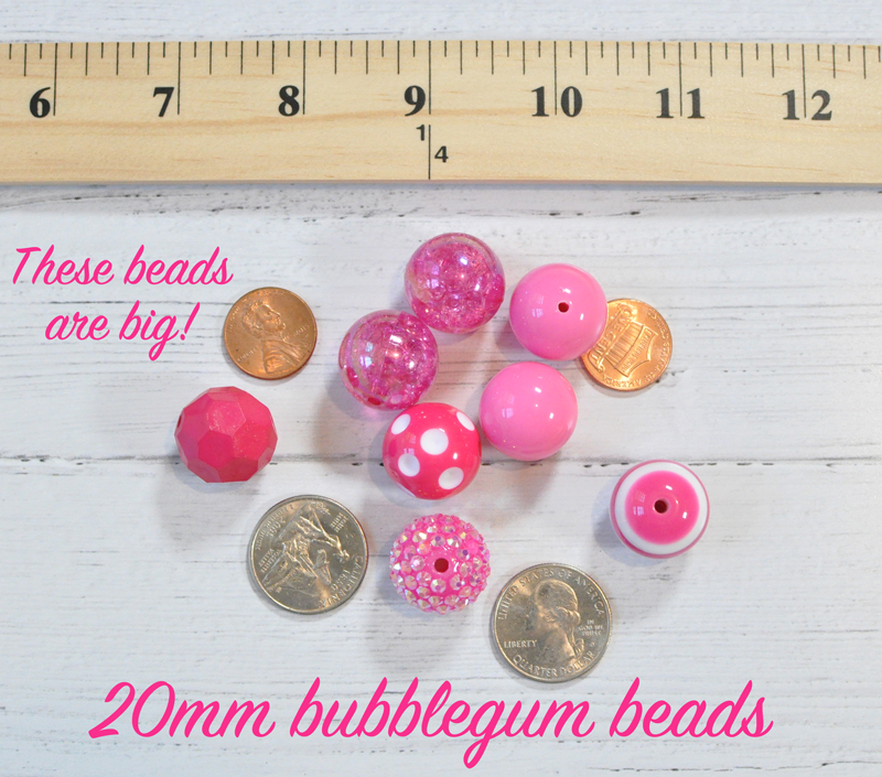 Bubblegum Bead Sizes & Stringing Material - Boutique Craft Supplies