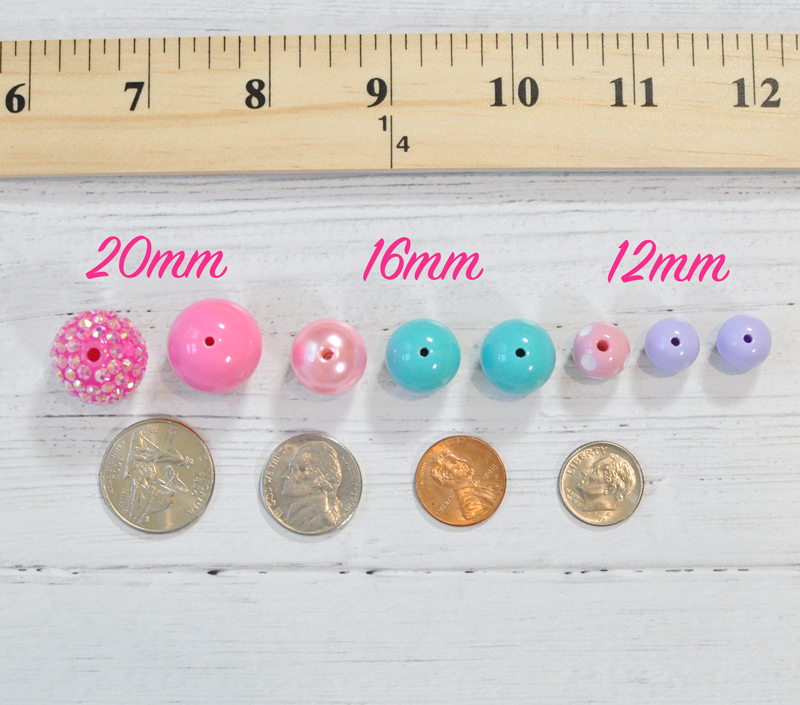 20mm Bubblegum Beads for Pens, 20mm Beads for Beadable Pens Mix, Bubblegum  Beads 20mm Bulk, 20 mm Beads for Bead Pens, Large Chunky Beads Bubble Gum