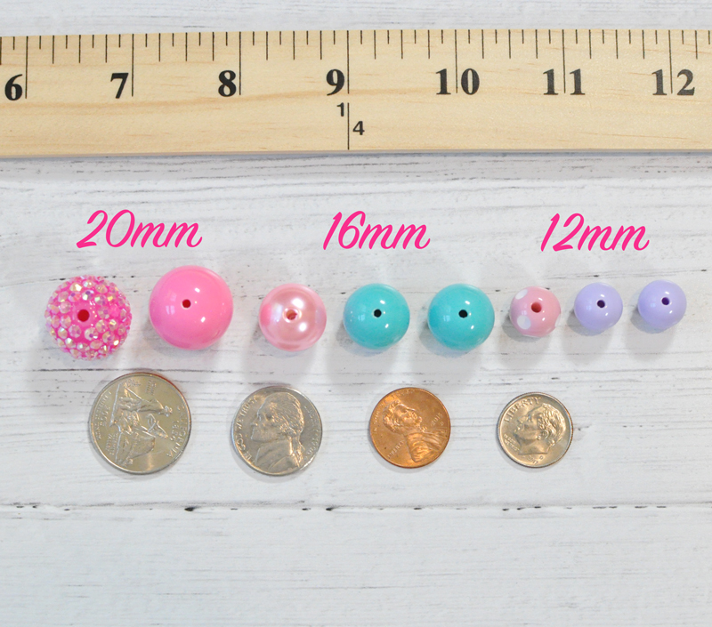 Bubblegum Bead Sizes & Stringing Material - Boutique Craft Supplies